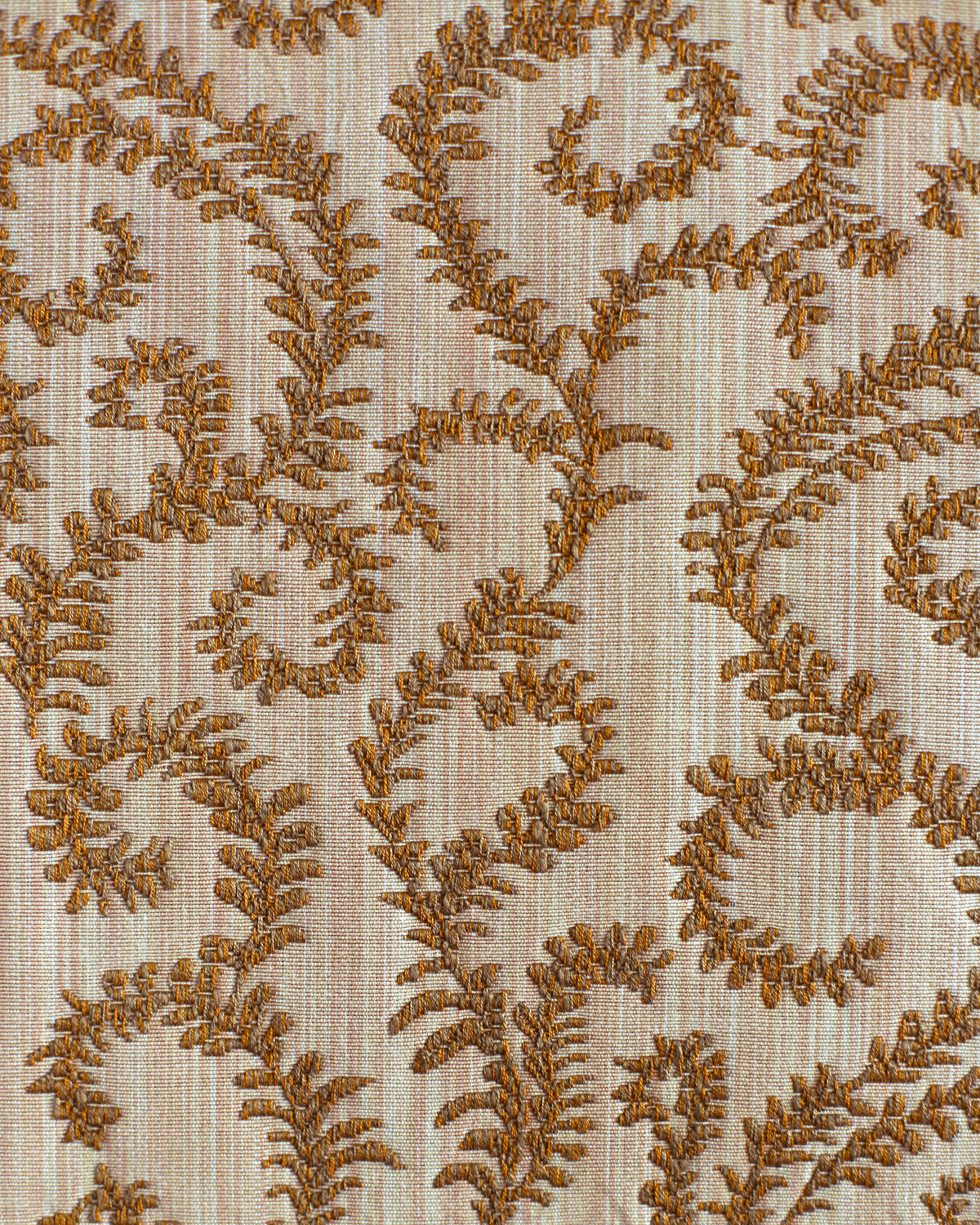 Curling Vines Fabric in Blush/Brown