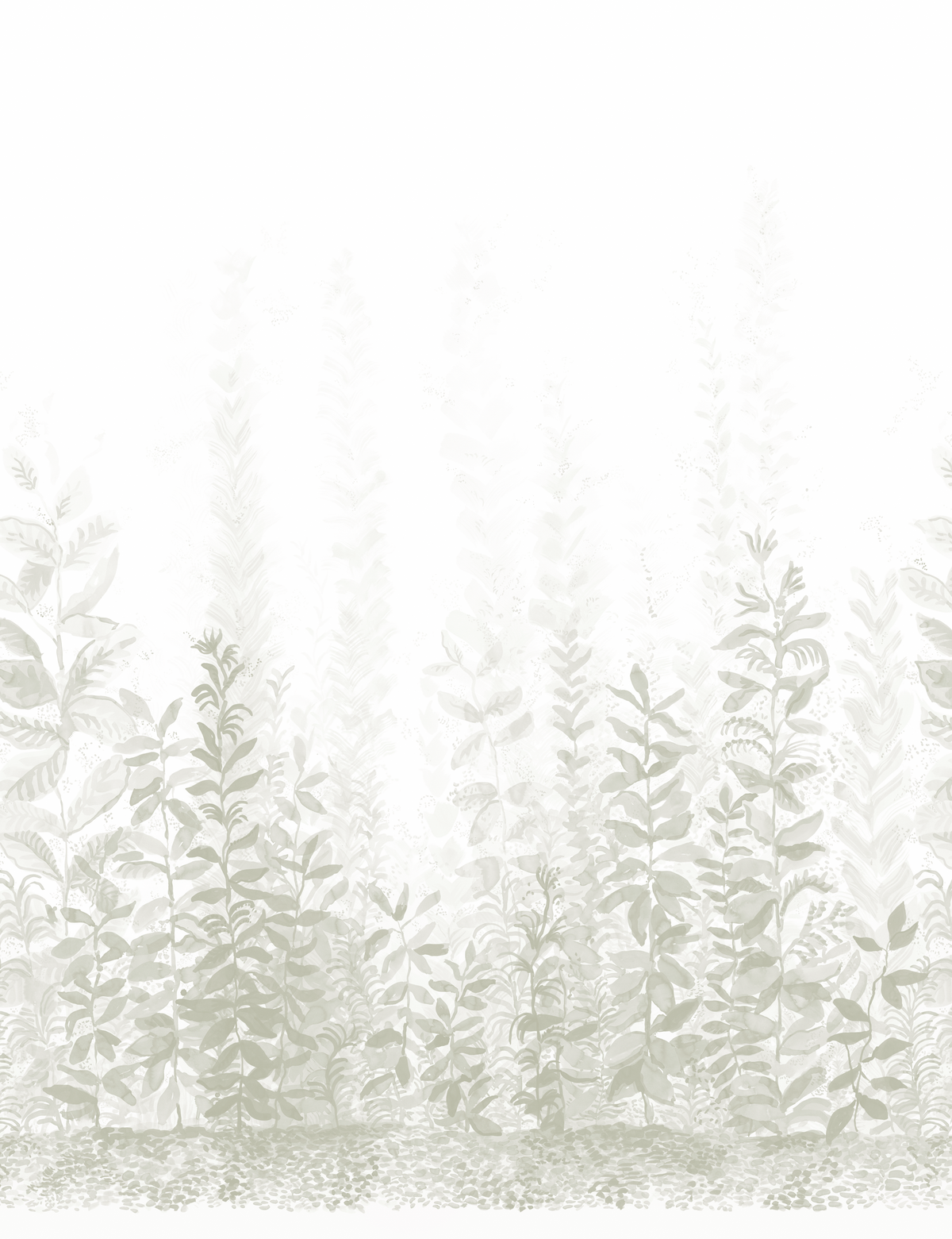 Misty Morning Mural in Gray