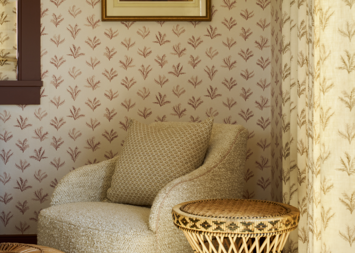 Little Palm Wallpaper in Taupe