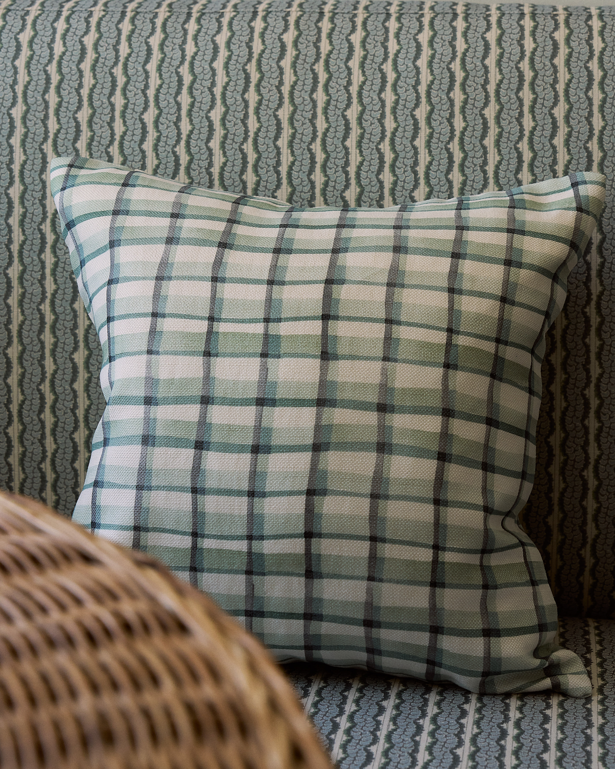 Mason Plaid Fabric in Green