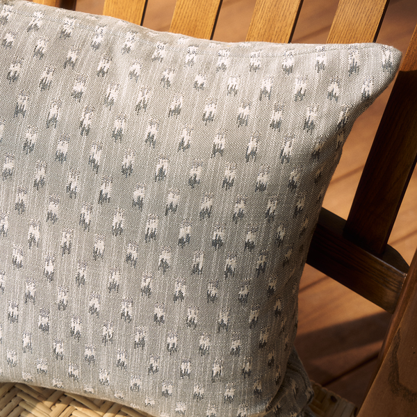 Raindrops Pillow in Gray