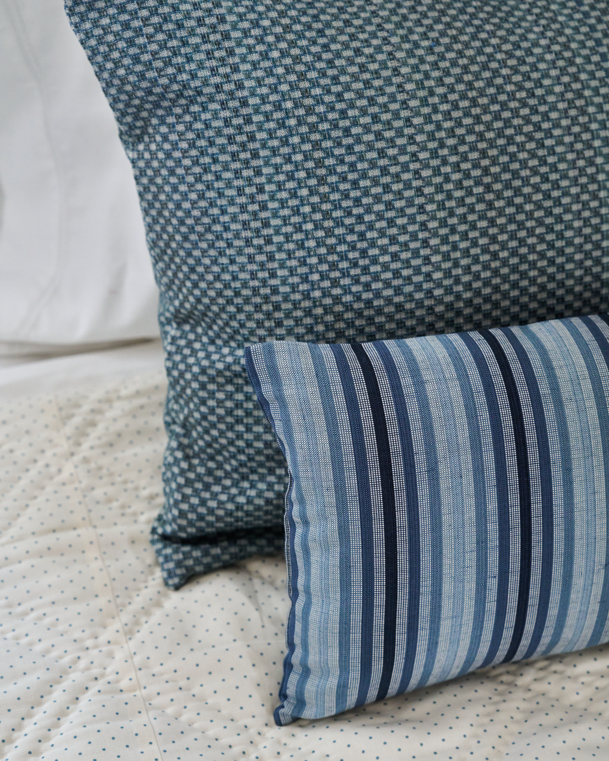 Ombré Stripe Pillow in Sea Blues