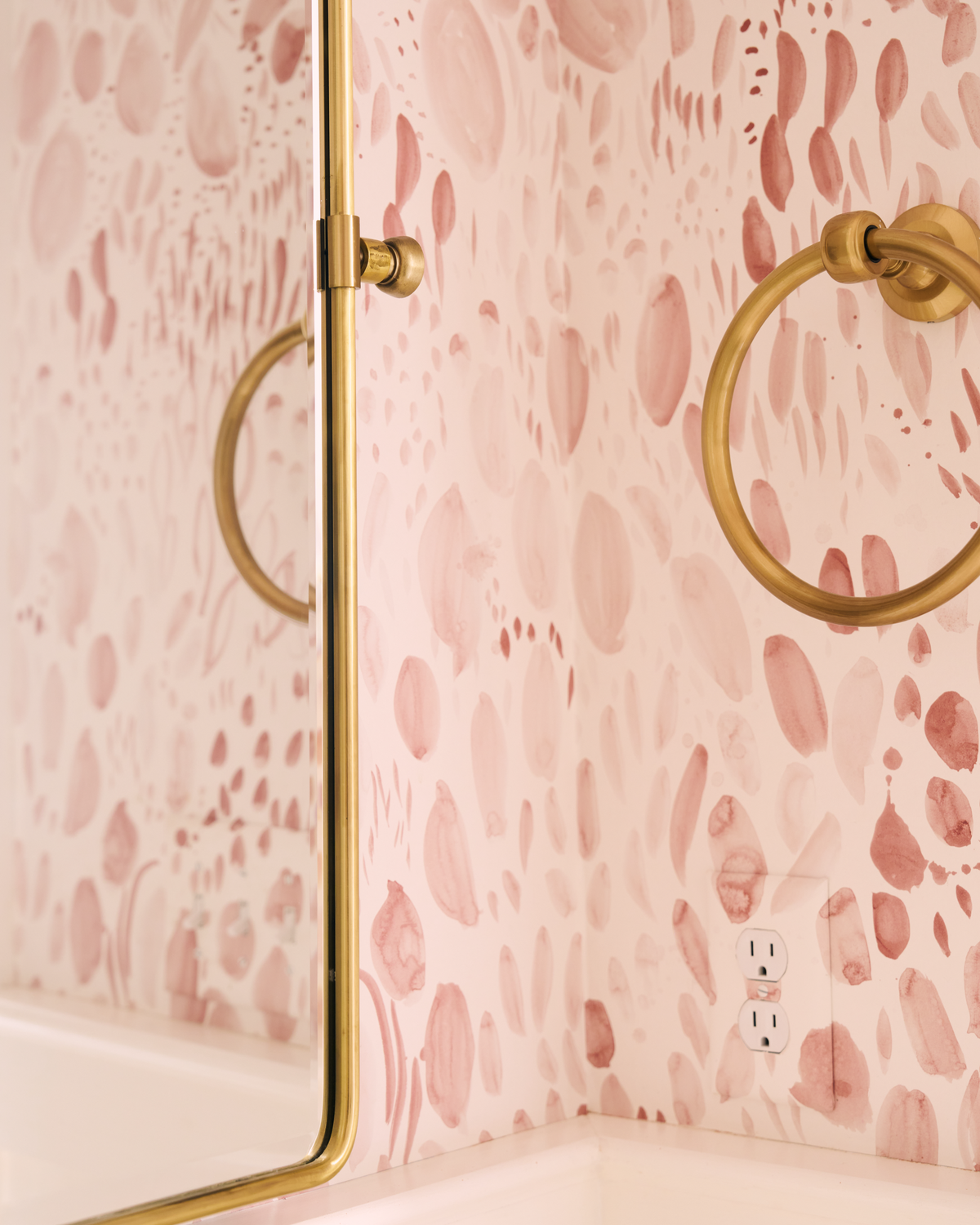 Blooms Wallpaper in Blushing Taupe