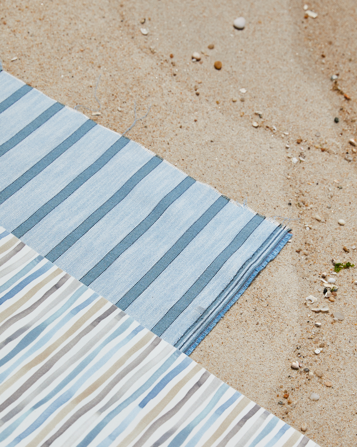 Market Stripe Fabric in Pool