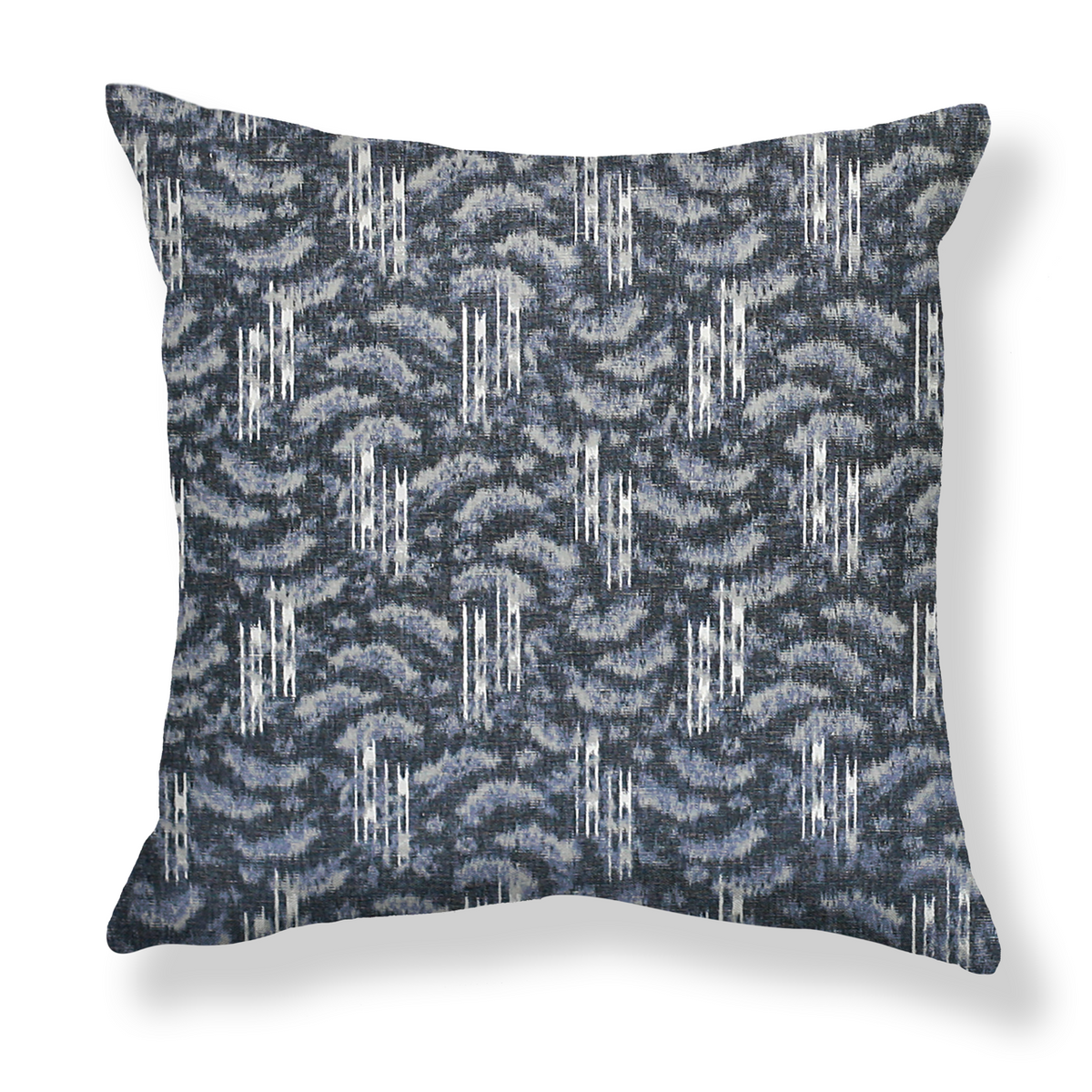 Cloudscape Warp Print Pillow in Dark Blues