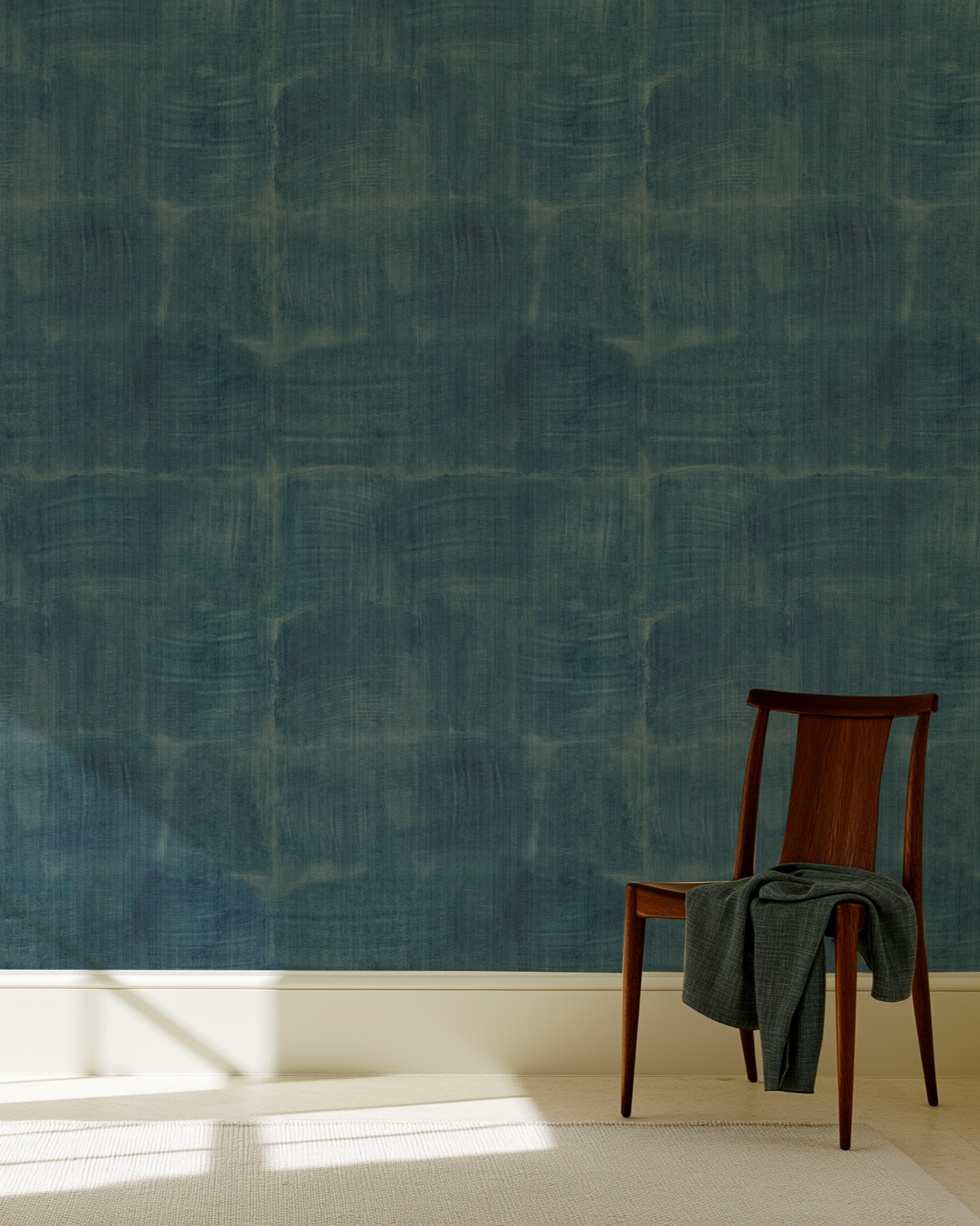 Aurora Wallpaper in Bay Blue