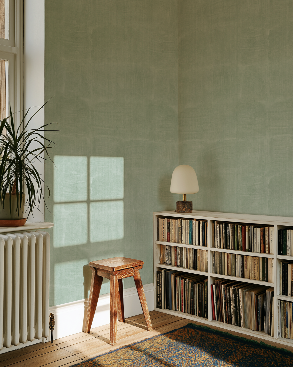 Aurora Wallpaper in Mist Green