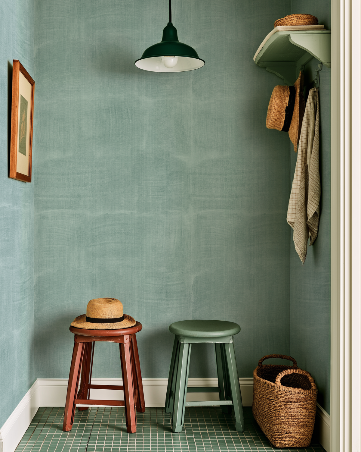 Aurora Wallpaper in Pale Marine