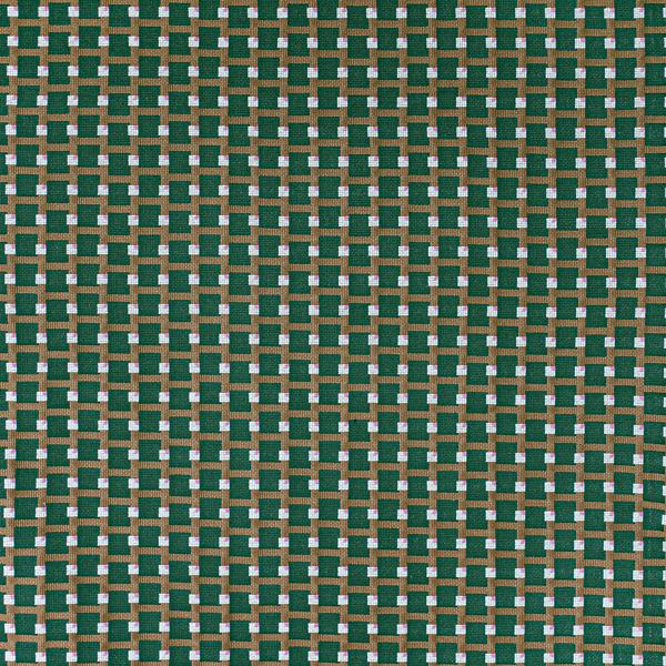 Blocks Fabric in Green/Camel