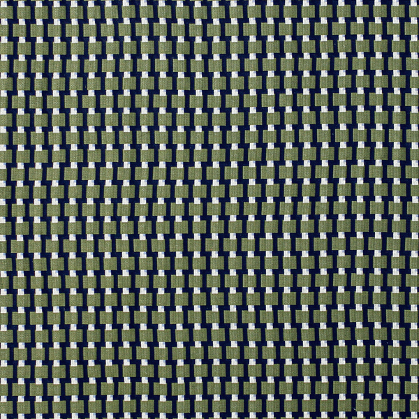 Blocks Fabric in Olive/Navy