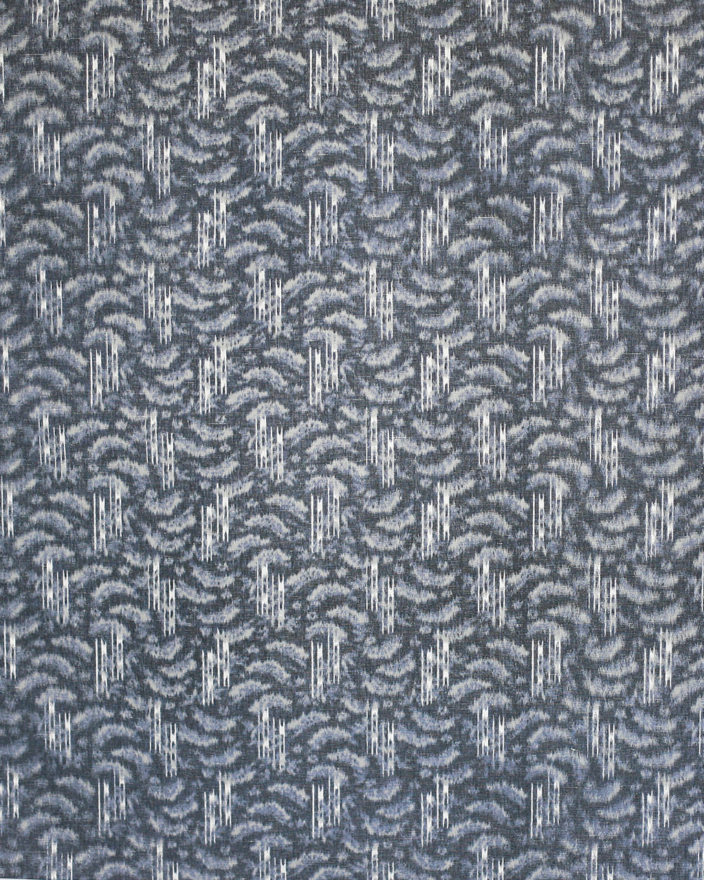 Cloudscape Warp Print Fabric in Dark Blue