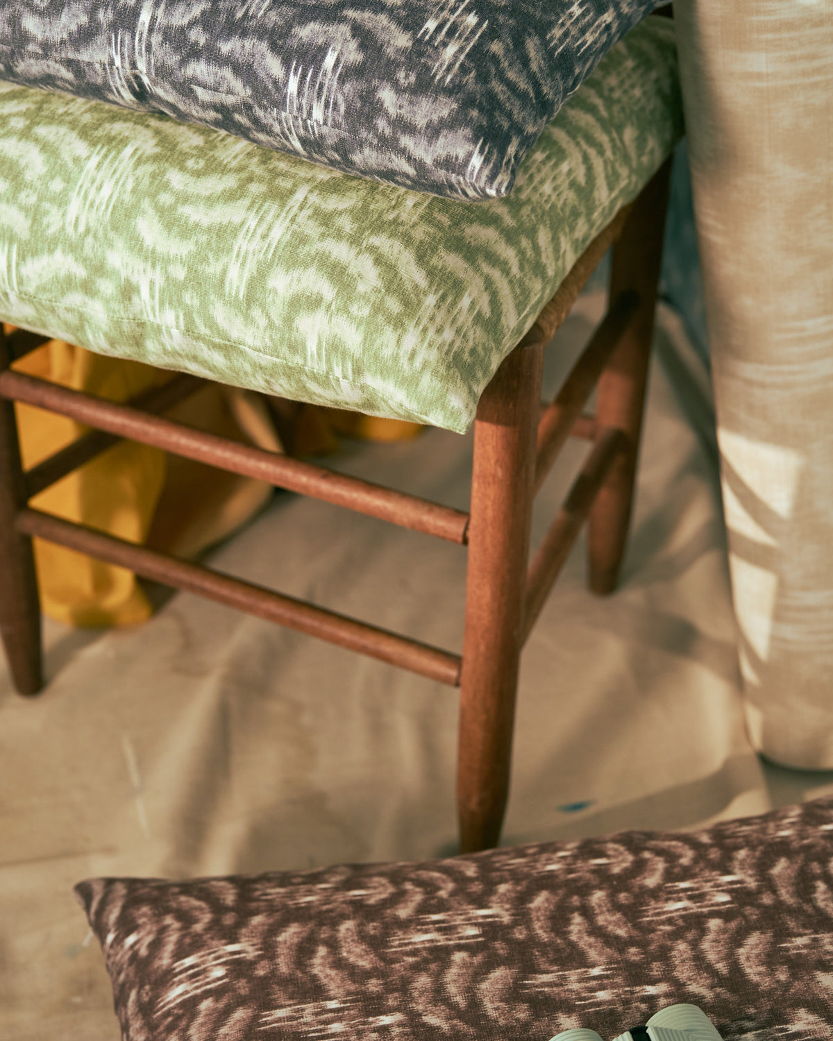 Cloudscape Warp Print Pillow in Mahogany