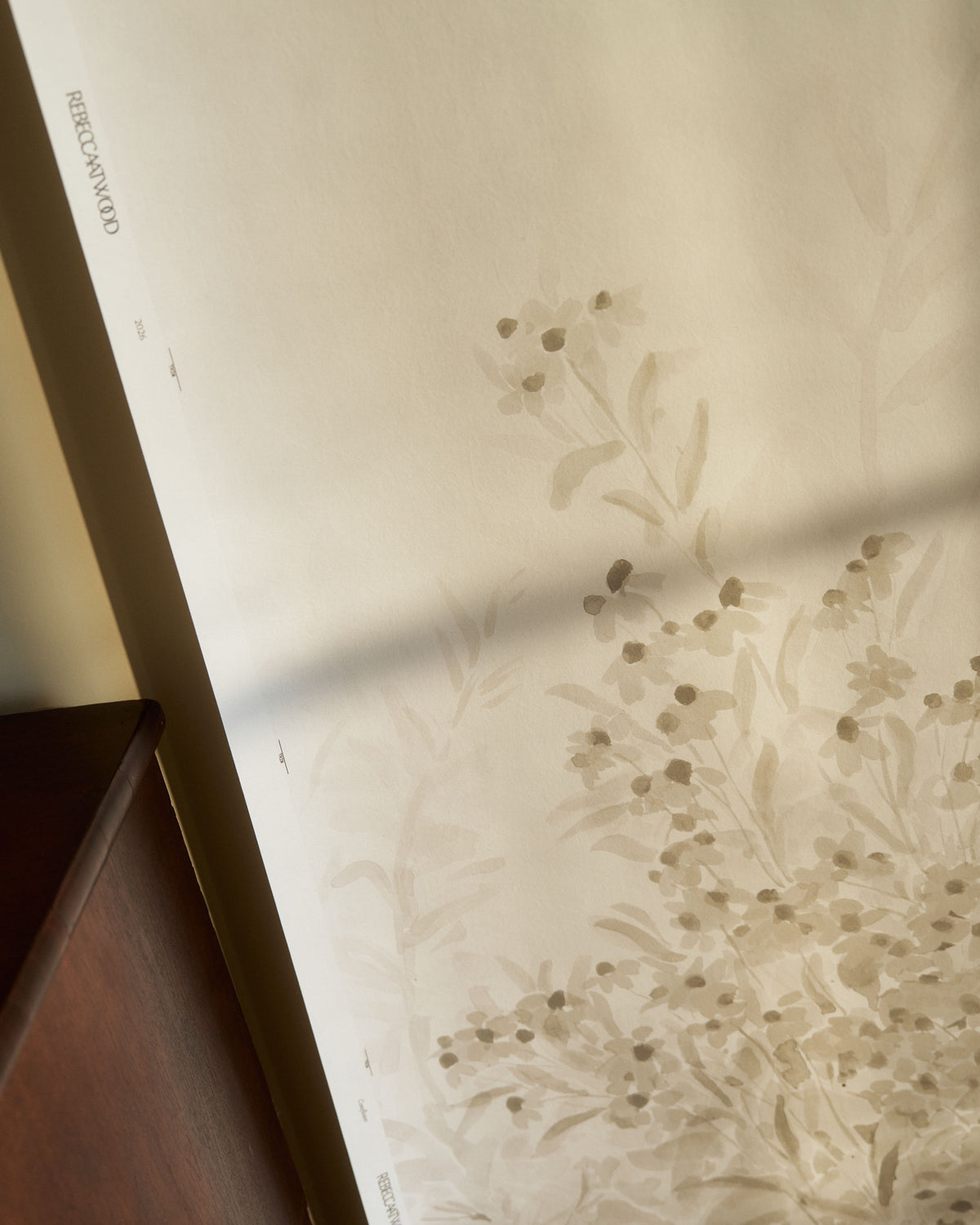Coneflower Mural in Pale Stone