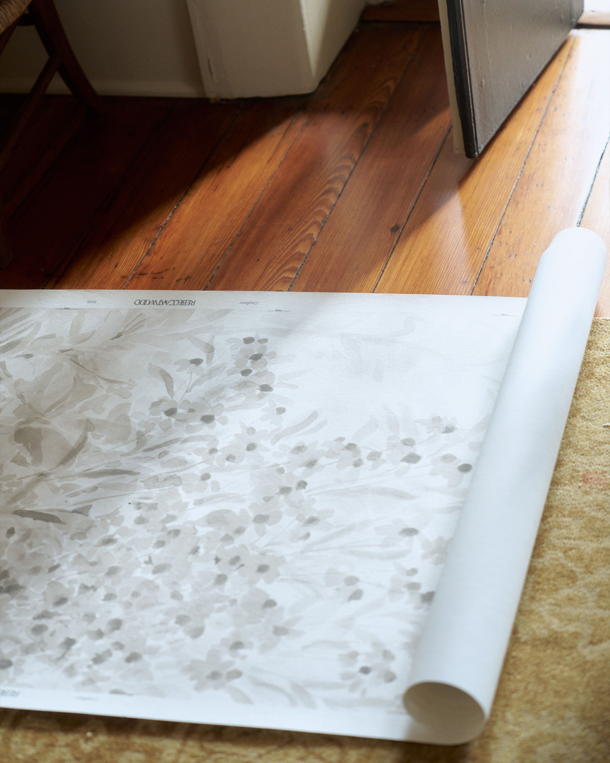 Coneflower Mural in Pale Stone