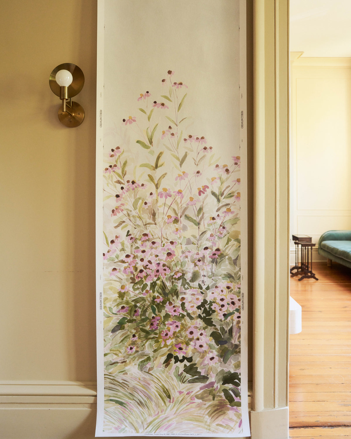 Coneflower Mural in Purple
