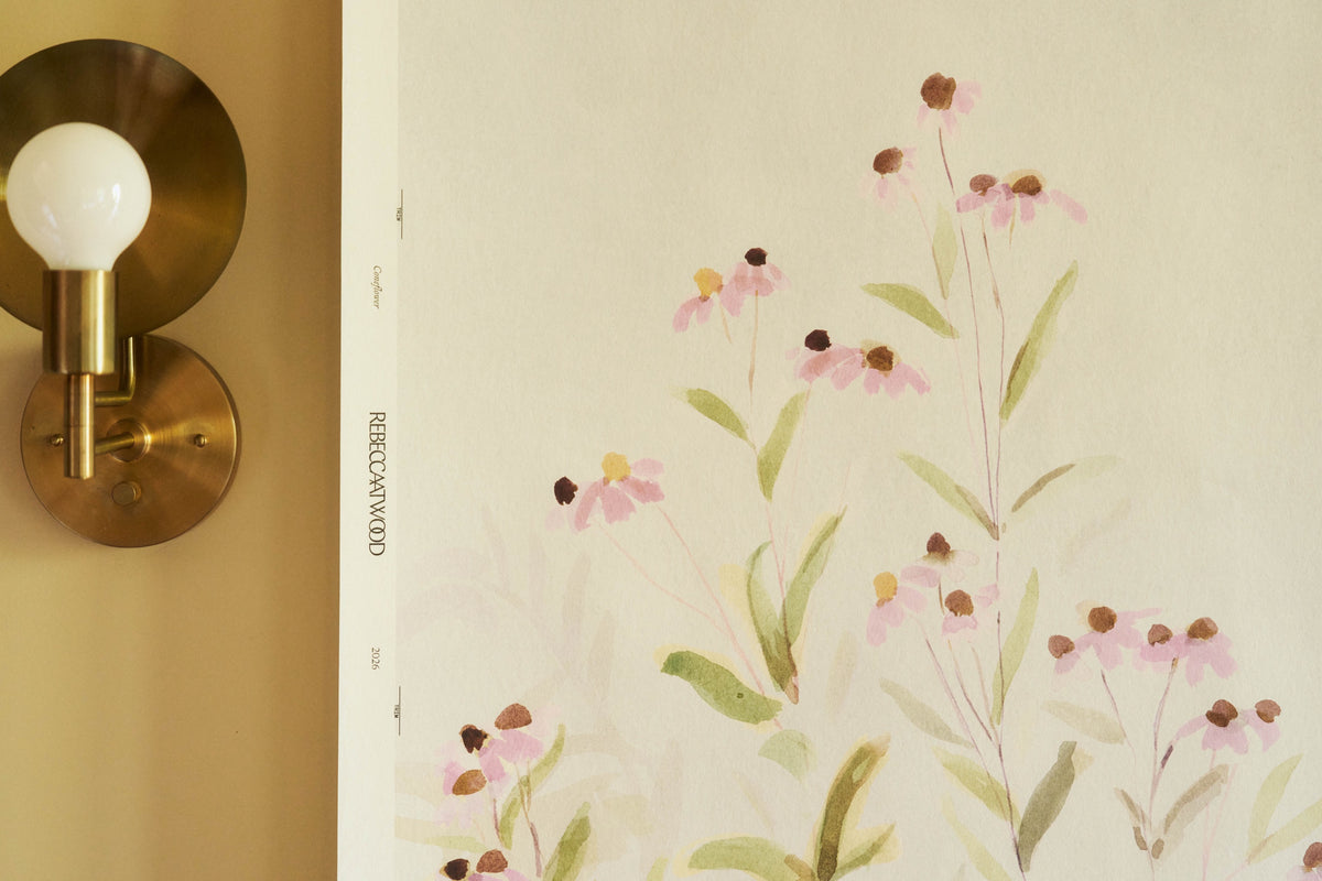 Coneflower Mural in Purple