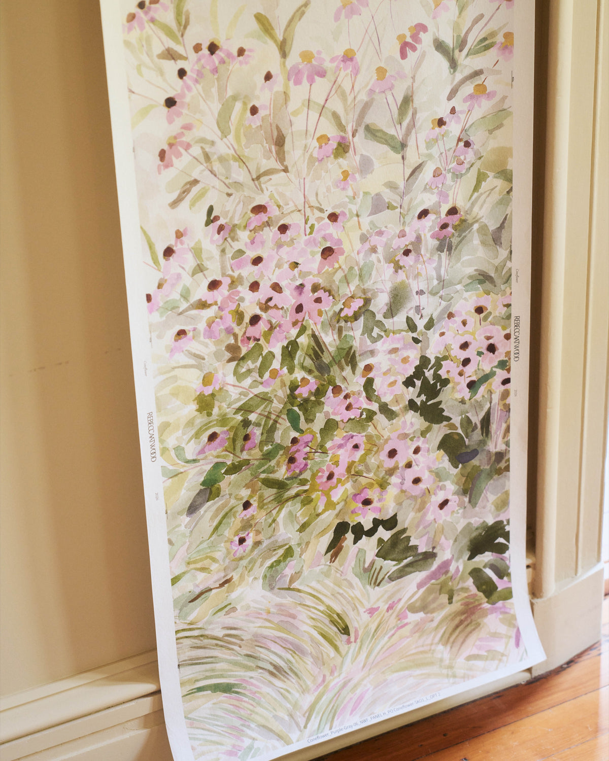 Coneflower Mural in Purple