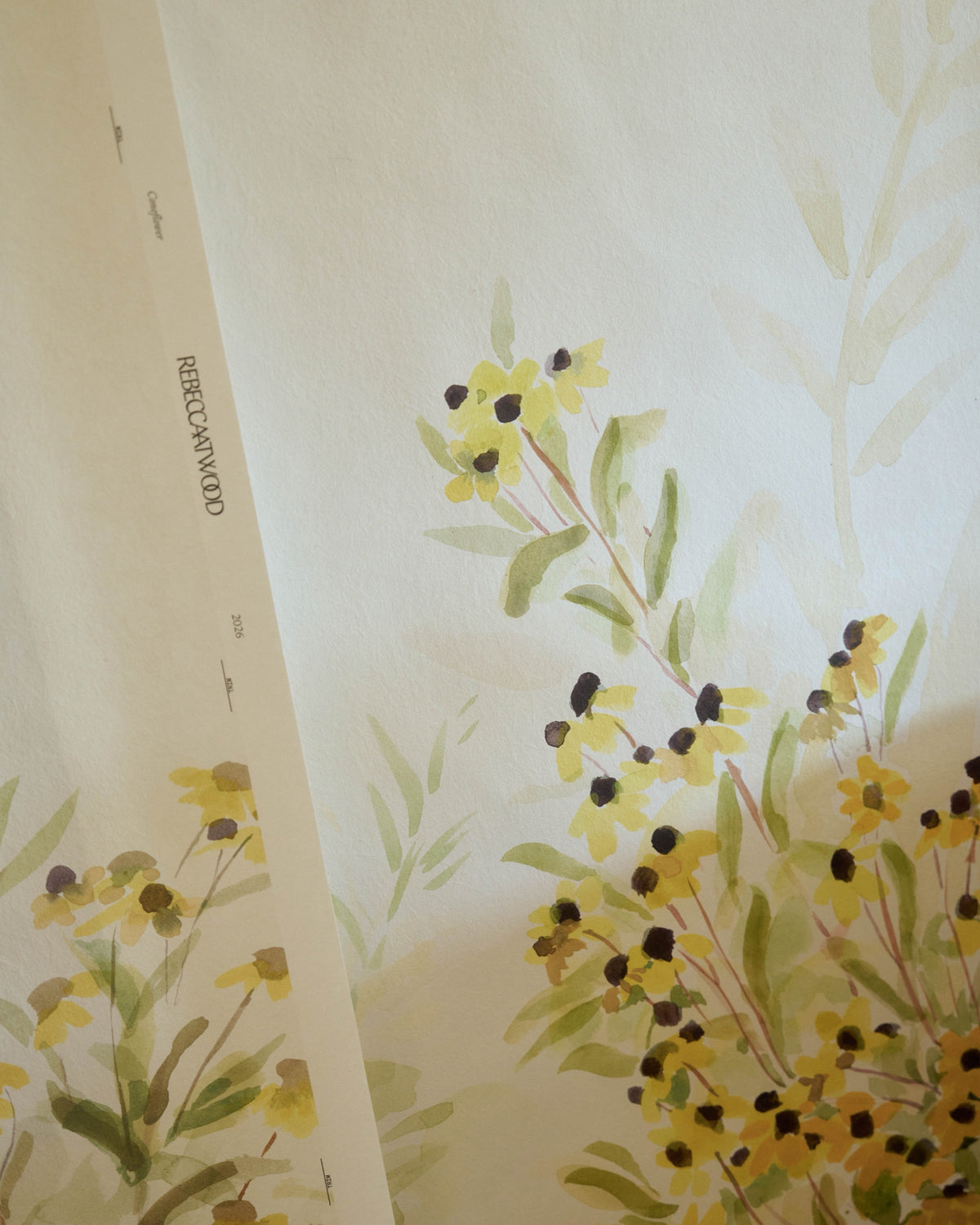 Coneflower Mural in Yellow