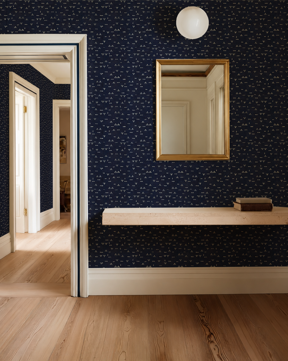 Grass Wallpaper in Blue-Black