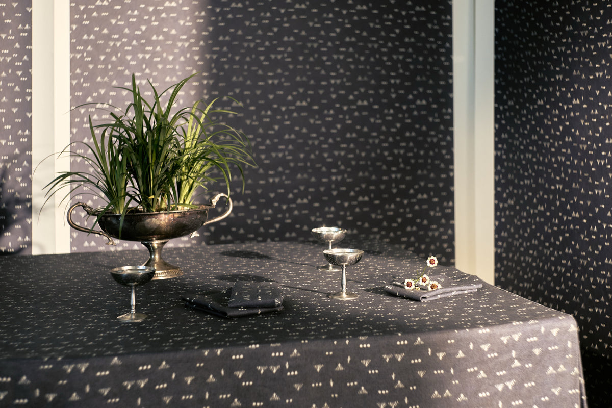 Grass Wallpaper in Blue-Black