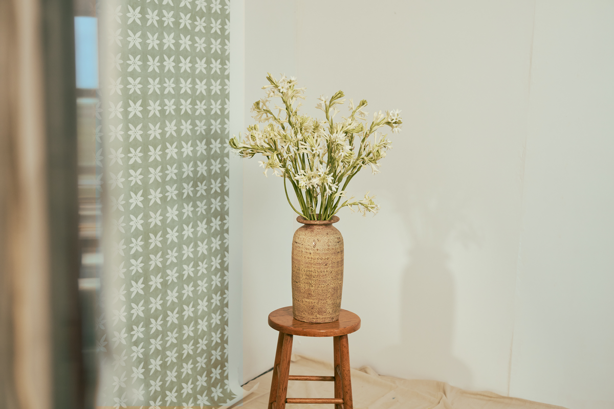 Rain Lily Wallpaper in Light Green