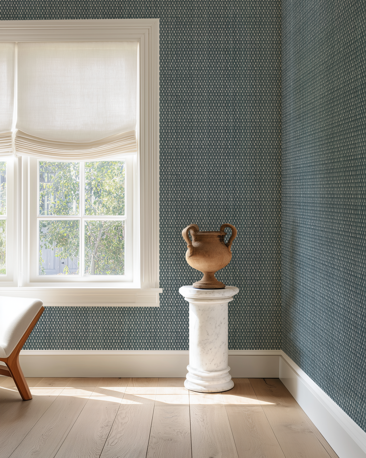 Starfall Wallpaper in Washed Blue