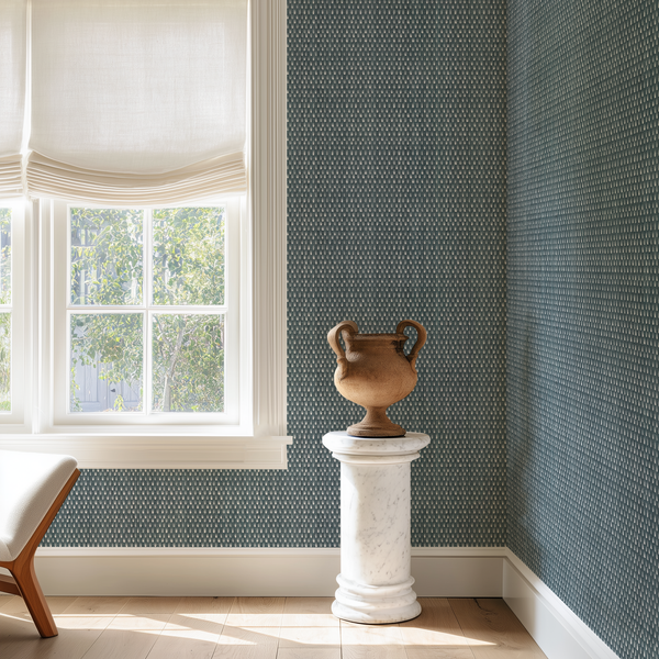 Starfall Wallpaper in Washed Blue