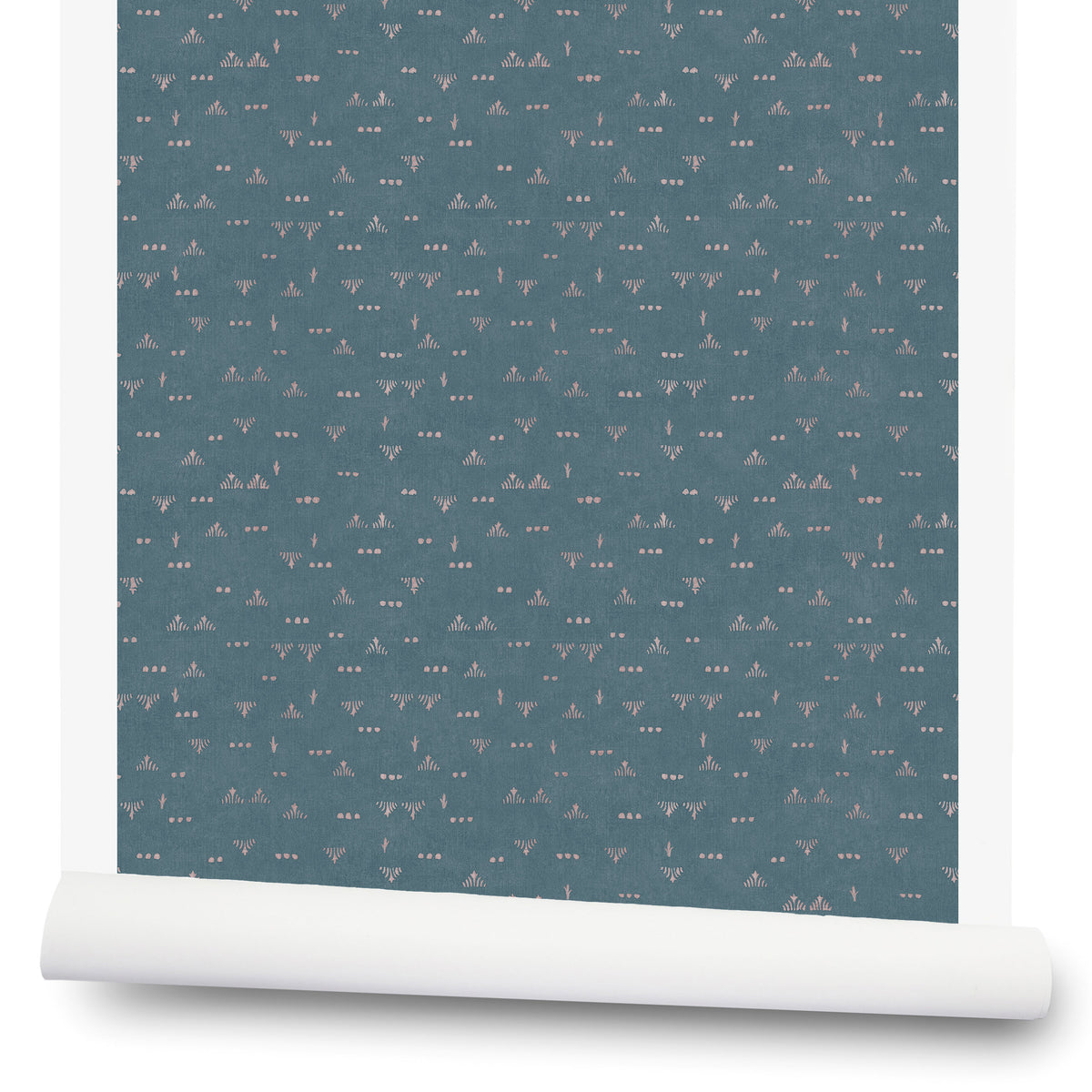 Grass Wallpaper in Blue/Pink
