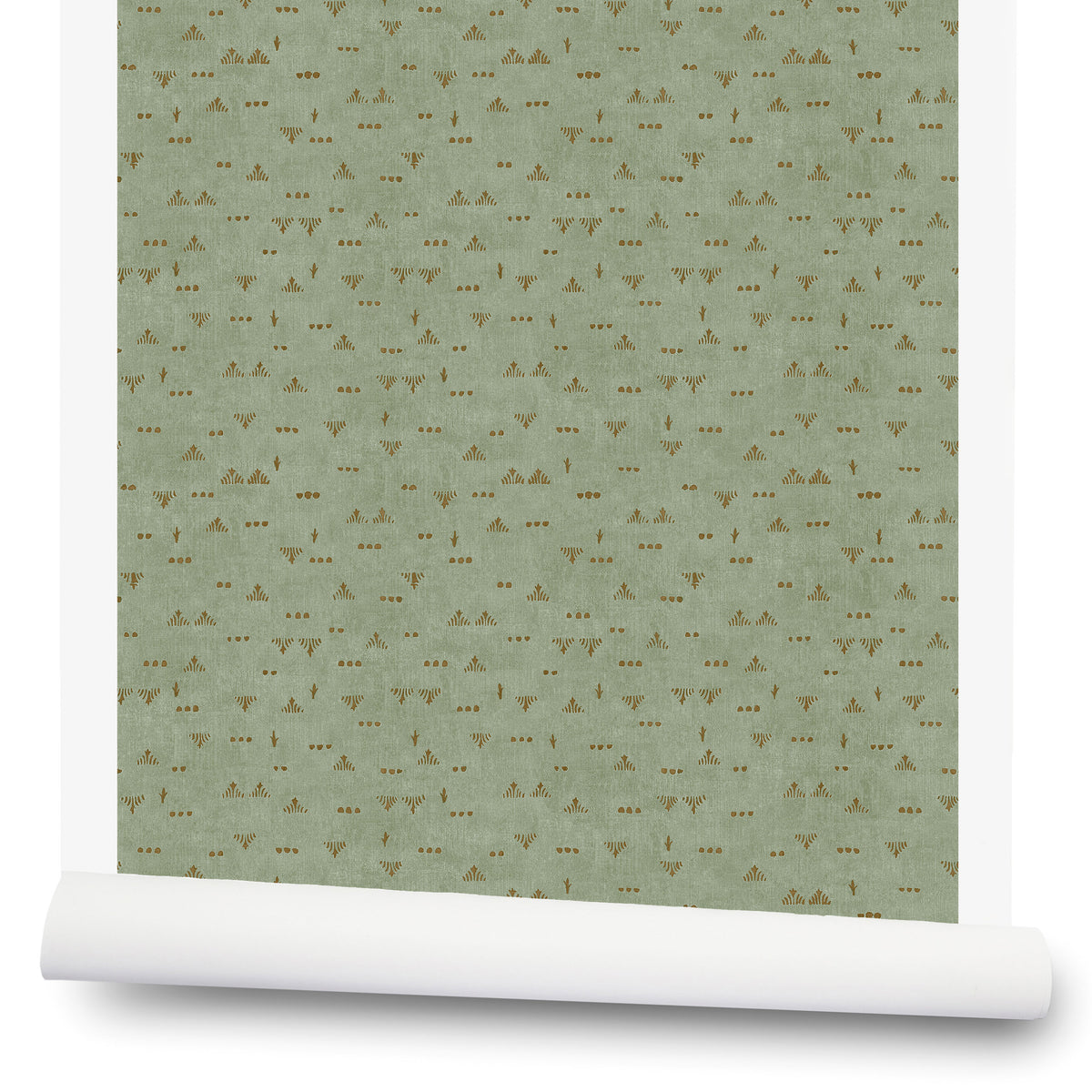 Grass Wallpaper in Green/Ochre