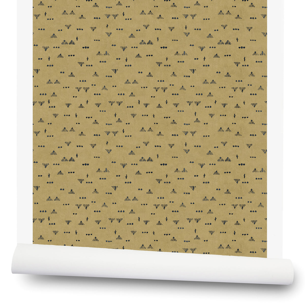 Grass Wallpaper in Ochre/Navy