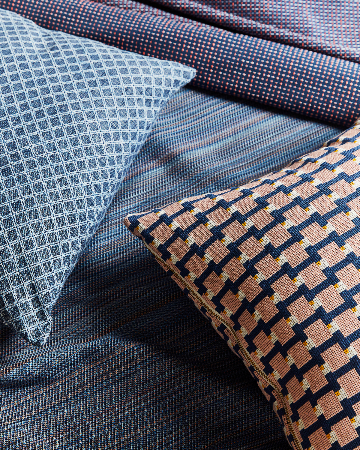 Lattice Pillow in Denim