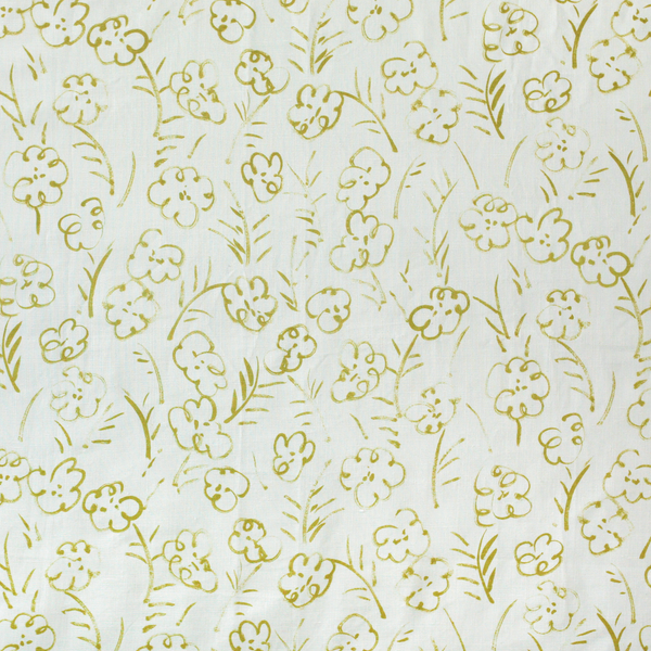 Roses Fabric in Mint/Chartreuse