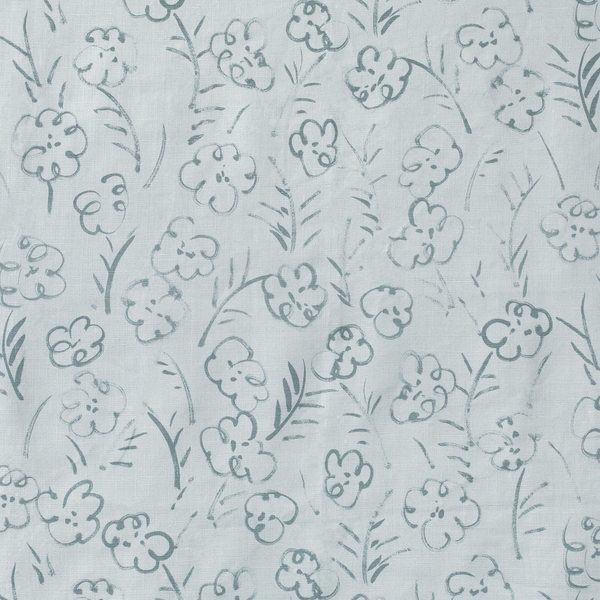 Roses Fabric in Light Blue
