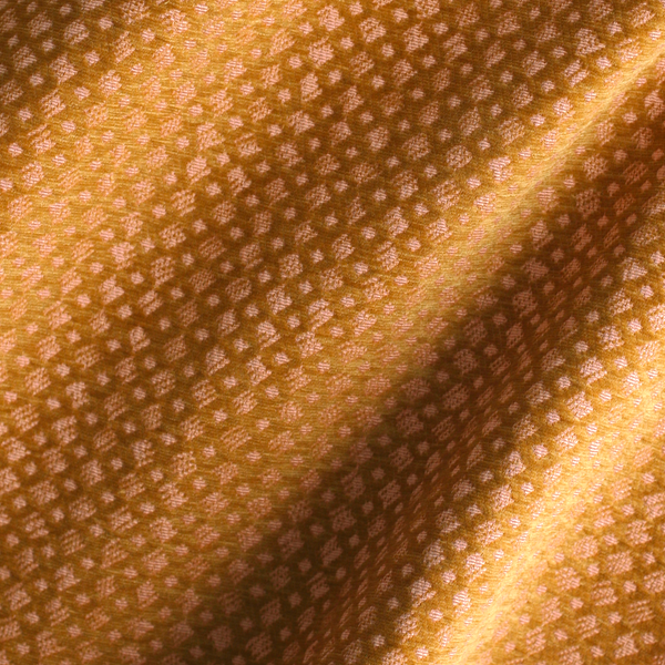 Mini Diamonds Fabric in Ochre/Coral