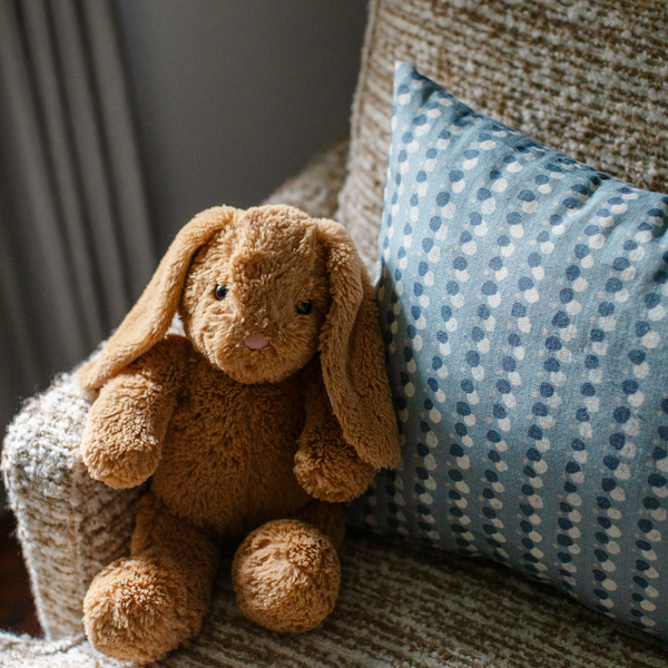 Dotted Lines Pillow in Light Blues