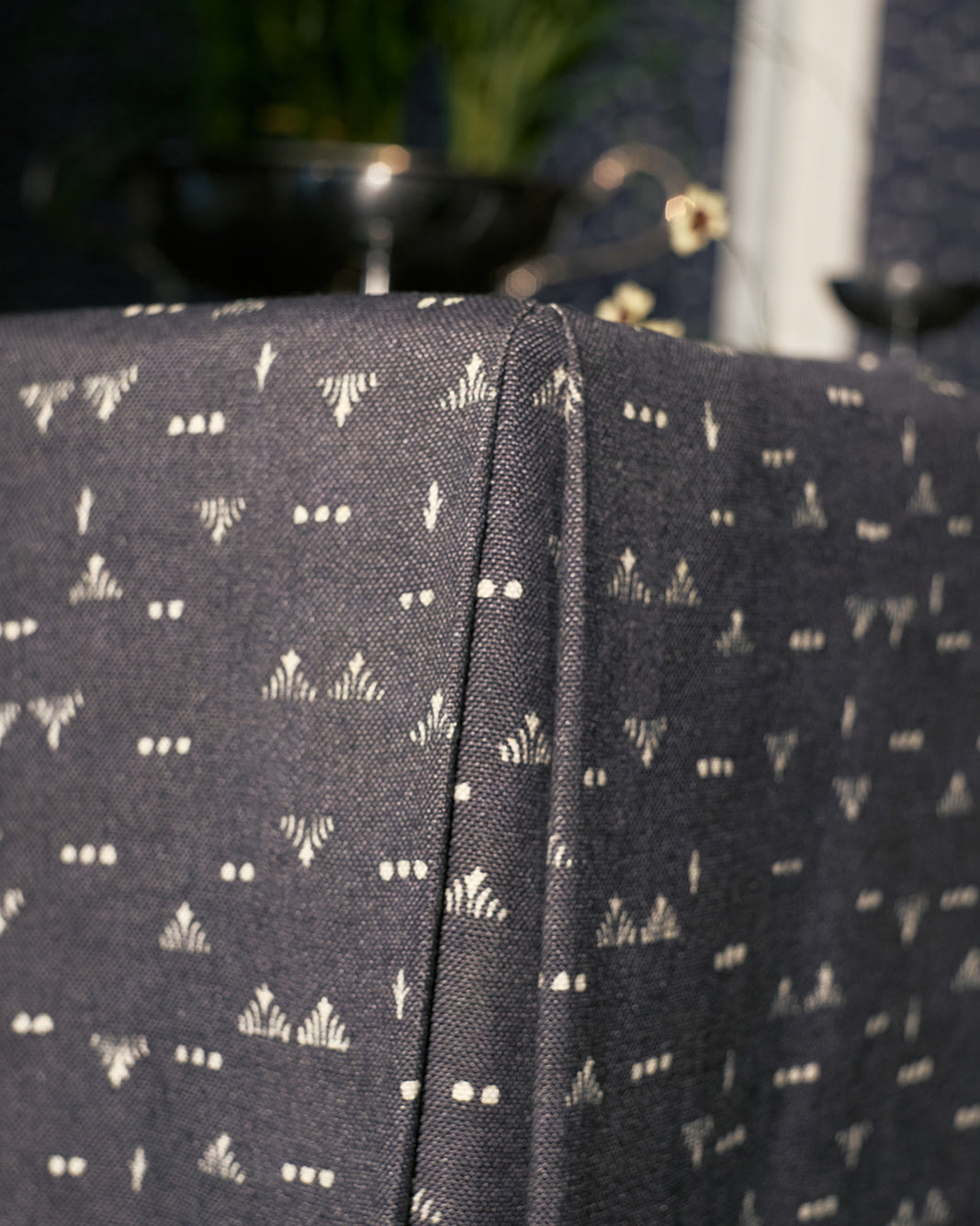 Grass Fabric in Blue-Black