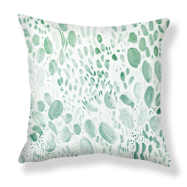 Blooms Pillow in Soft Green