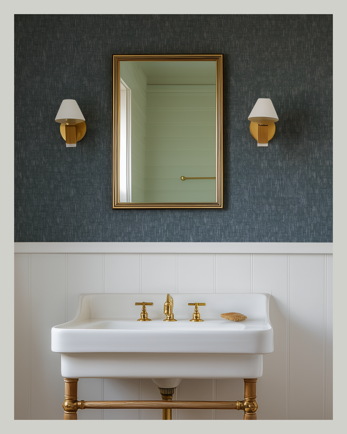 Alder Wallpaper in Dark Denim