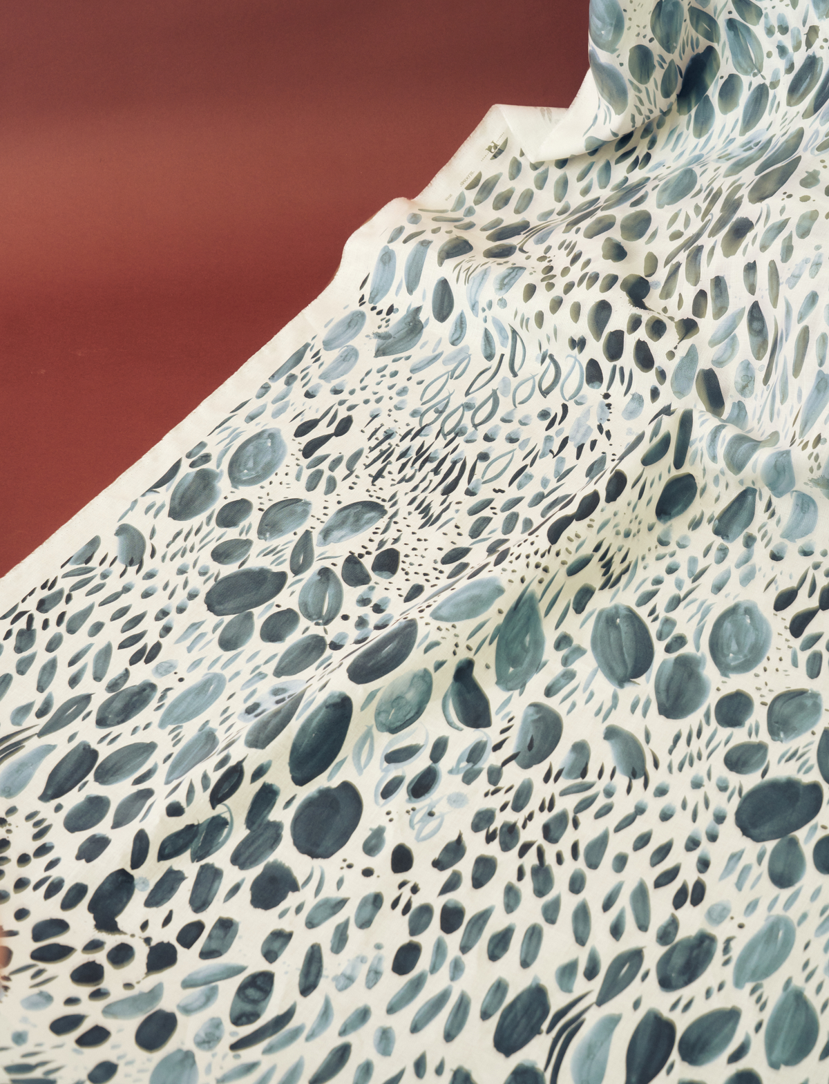 Blooms Fabric in Navy