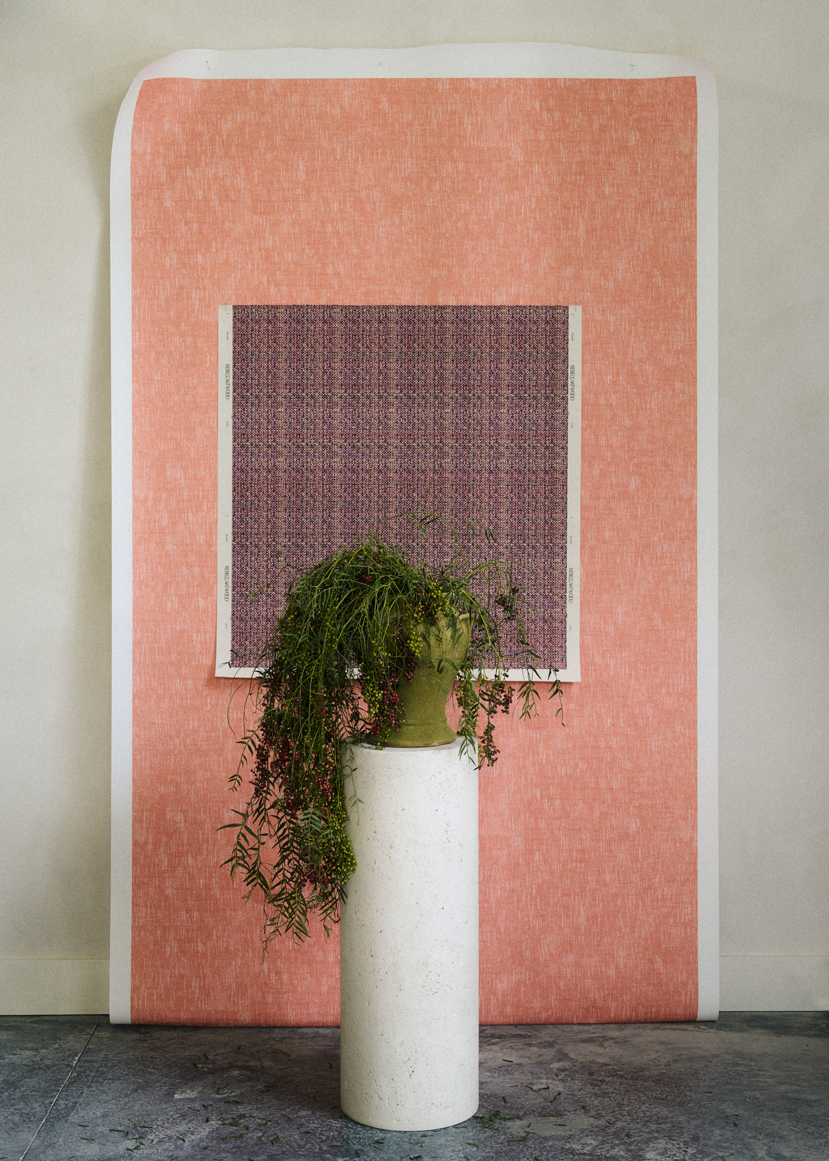 Bramble Wallpaper in Amaranth