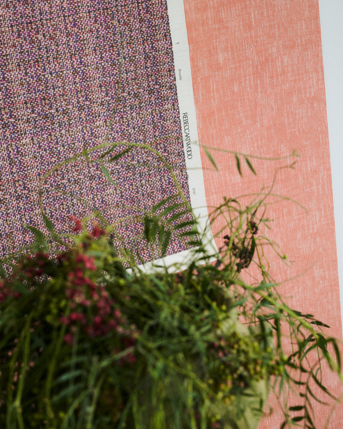Bramble Wallpaper in Amaranth