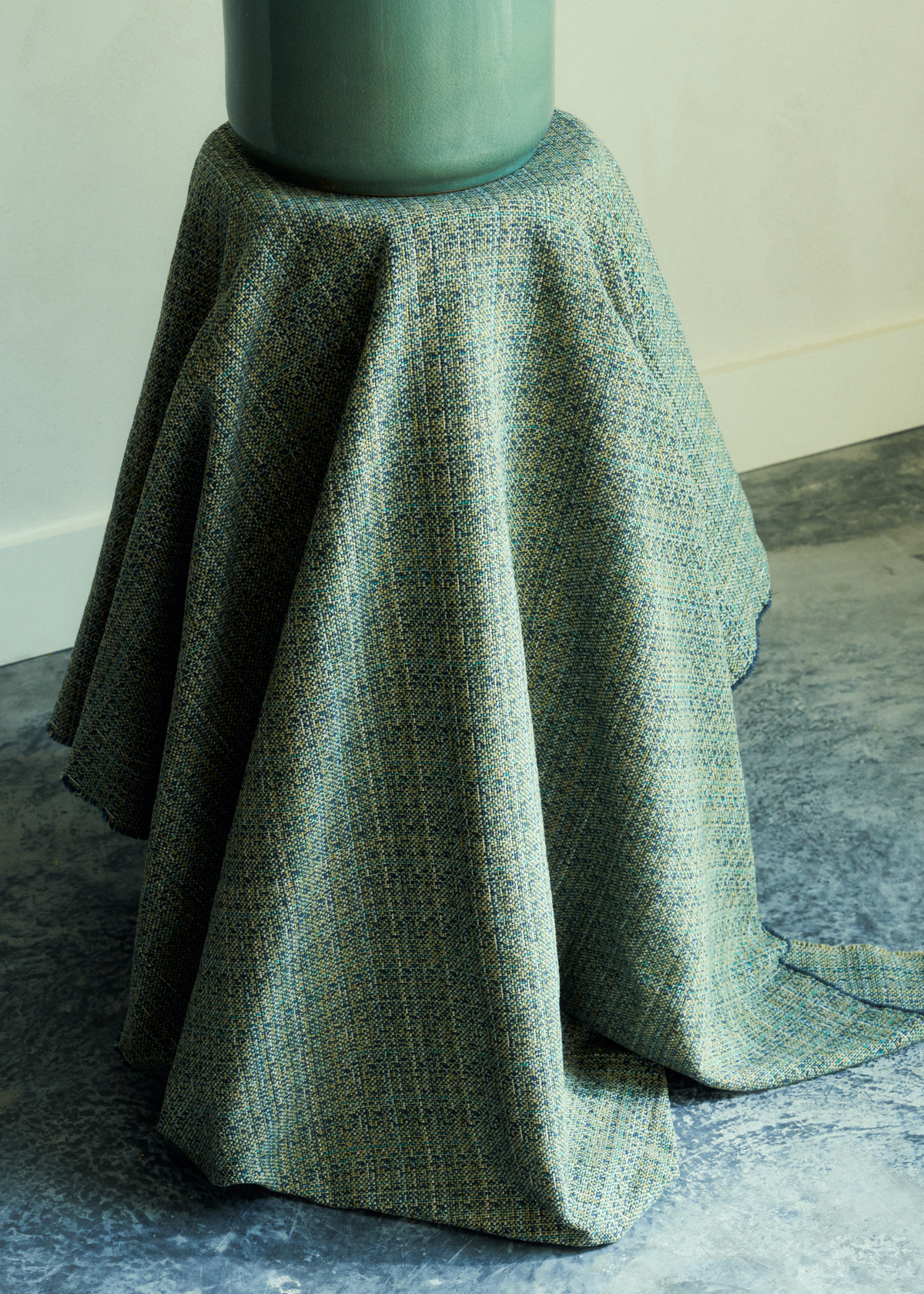 Bramble Fabric in Blue Spruce
