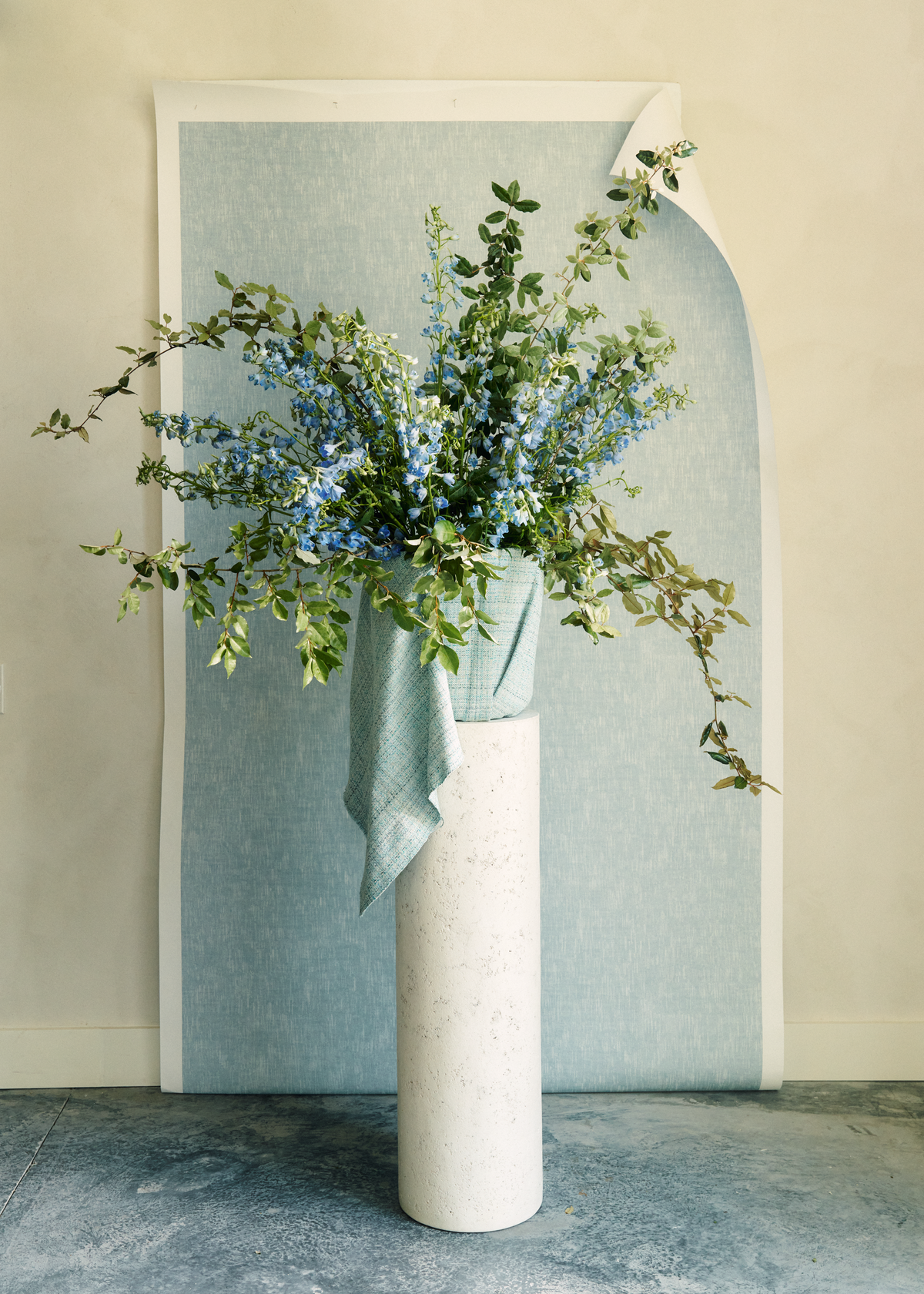 Bramble Fabric in Splash Blue