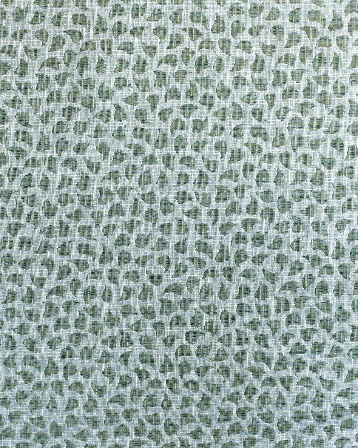 Bubbly Leaves Fabric in Blue/Green