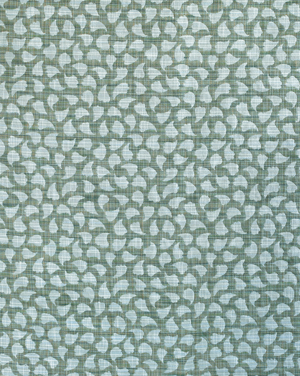 Bubbly Leaves Fabric in Blue/Green