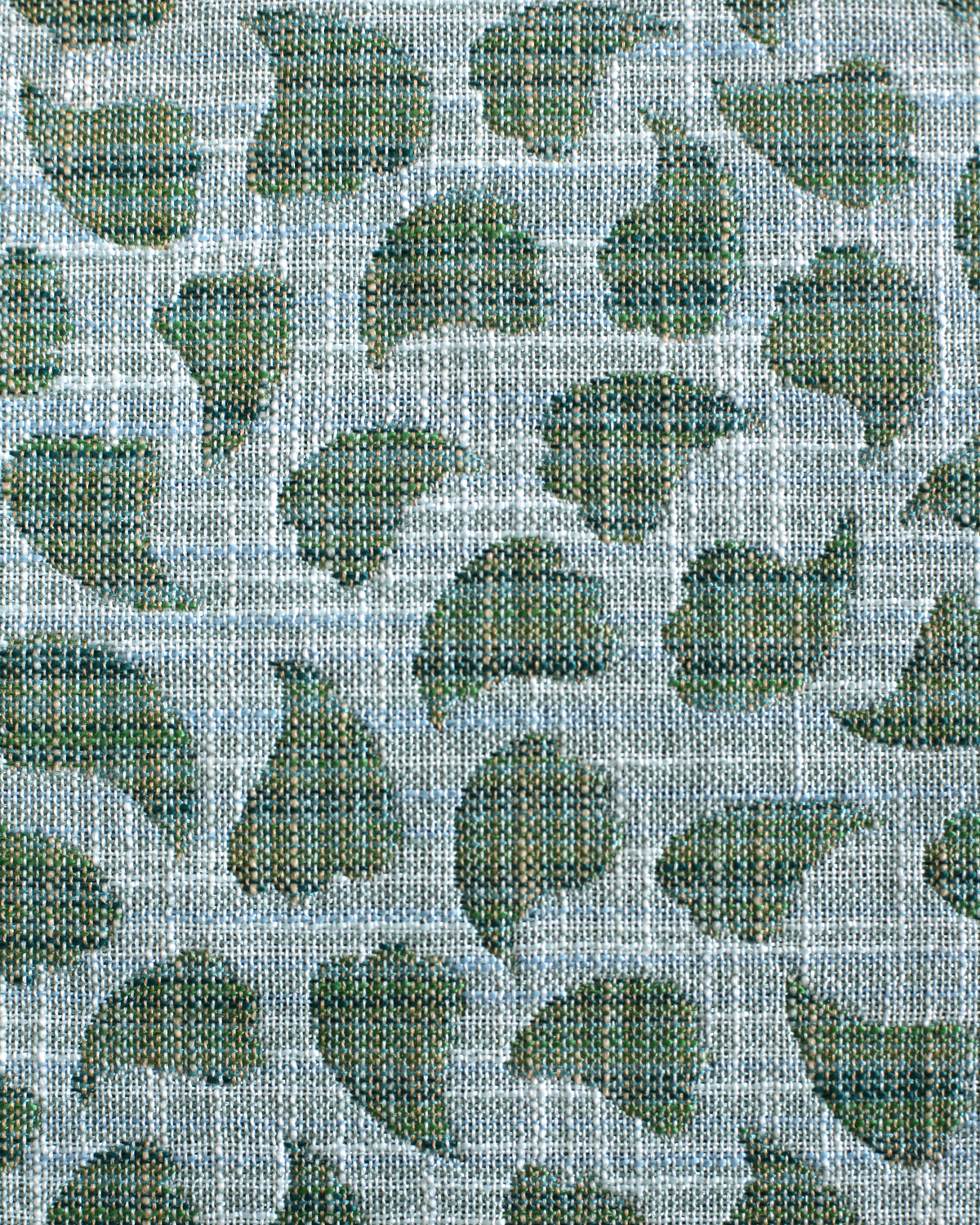 Bubbly Leaves Fabric in Blue/Green