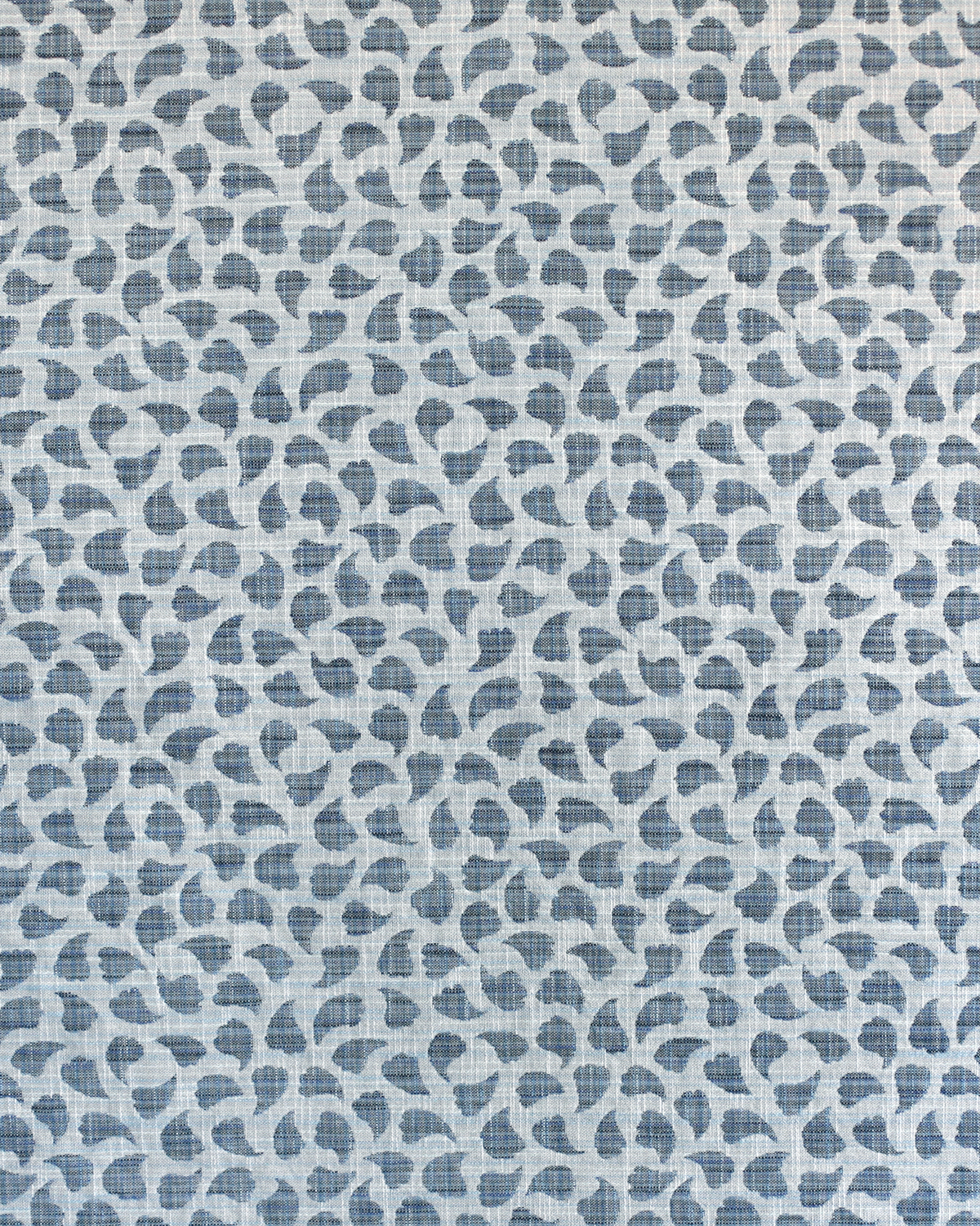 Bubbly Leaves Fabric in Blues