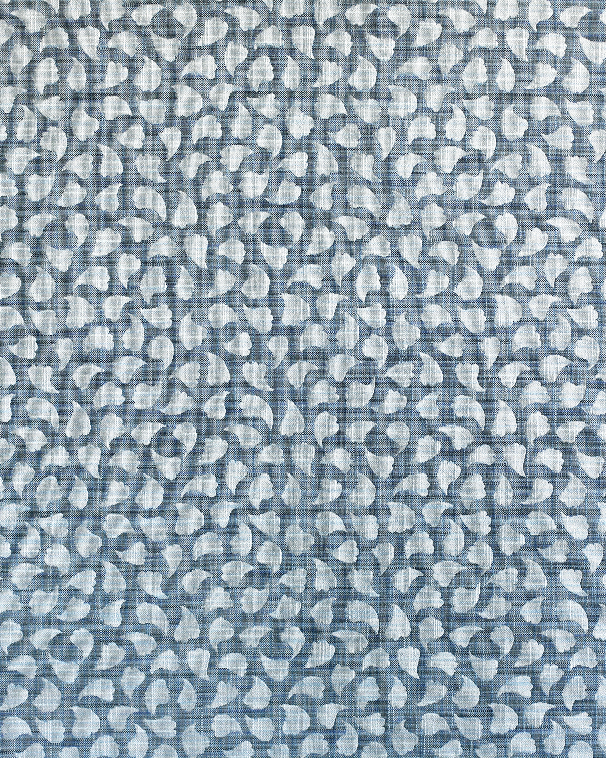 Bubbly Leaves Fabric in Blues