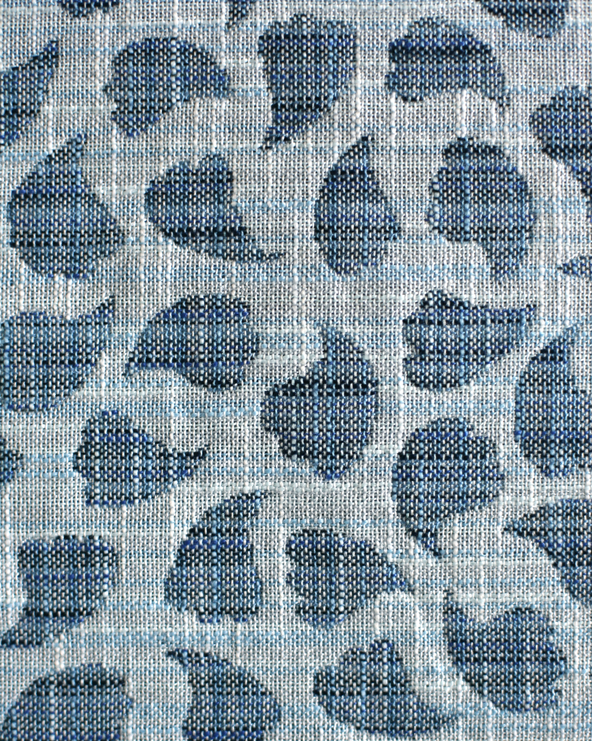 Bubbly Leaves Fabric in Blues