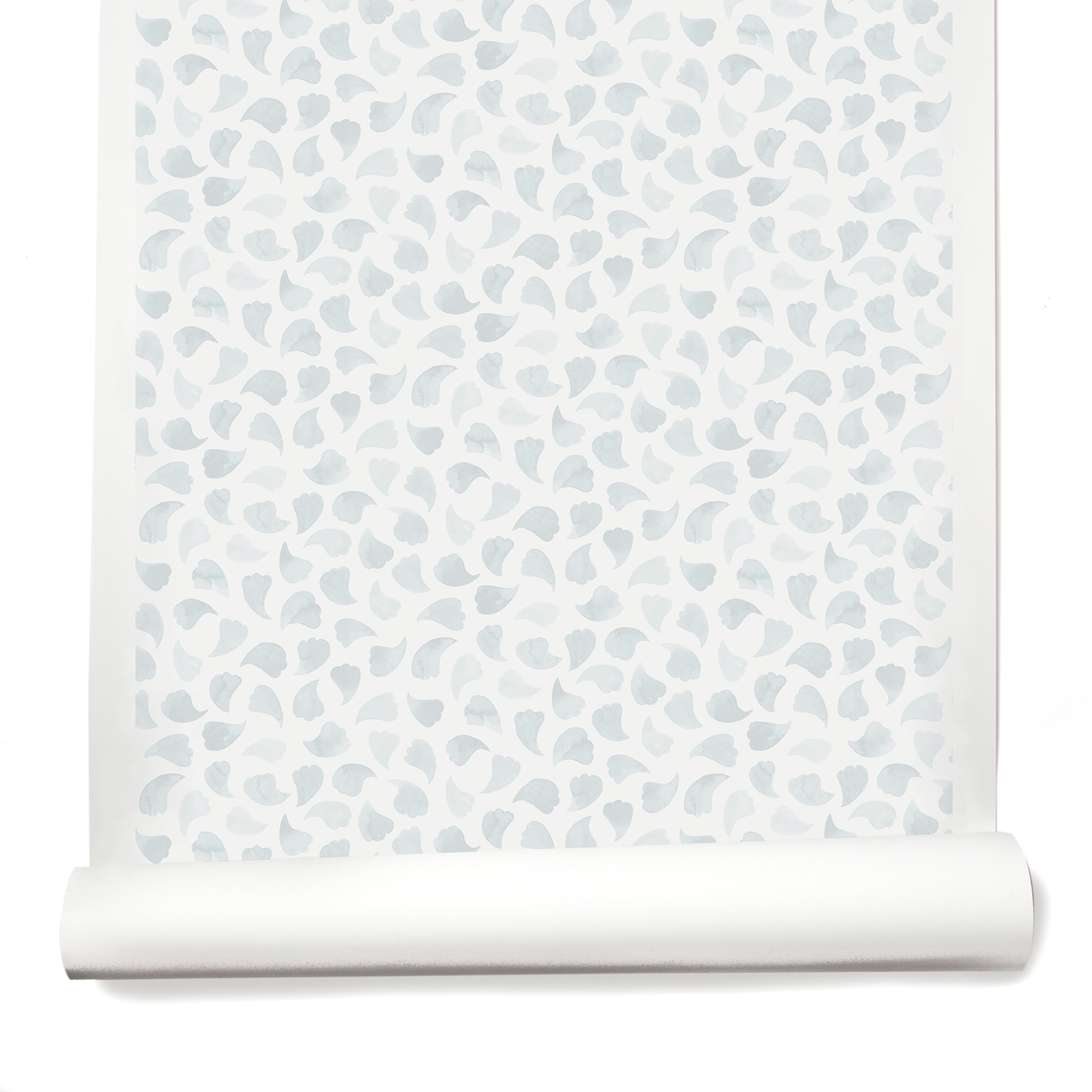 Bubbly Leaves Wallpaper in Pale Blue